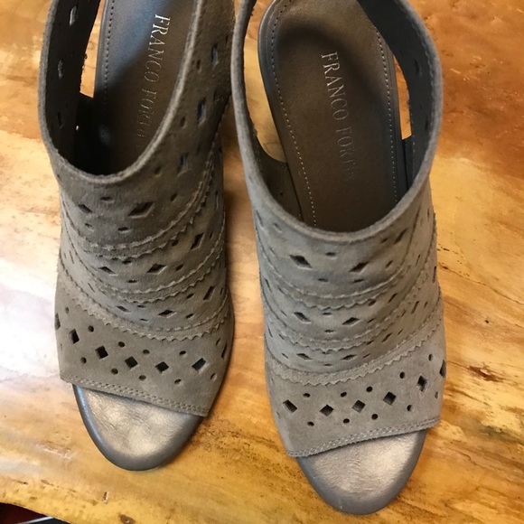 Franco Fortini Dress Booties Size 9 Peep Toes - Picture 8 of 10